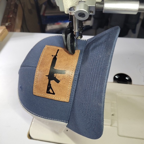 AK-47 Trucker Leather patch hat with stitched logo - Picture 7 of 8